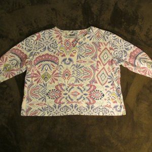 Alfred Dunner Petite V-neck Crop top